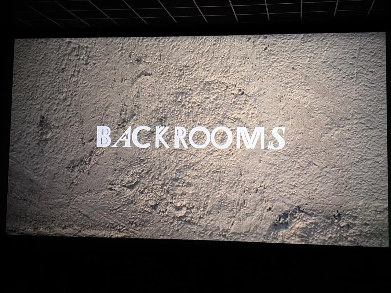 Backrooms movie title screen
